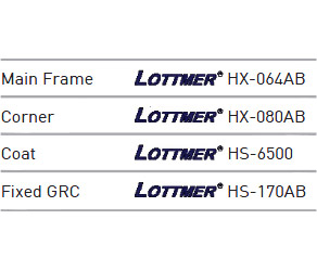 Corner:HX080AB/Fixed GRC:HS-170AB/Coat:HS-6500/Main Frame:HX-064AB