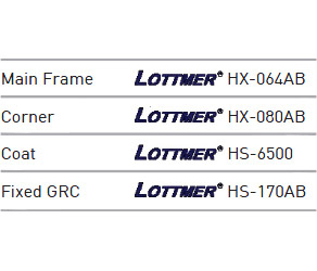 Corner:HX080AB/Fixed GRC:HS-170AB/Coat:HS-6500/Main Frame:HX-064AB